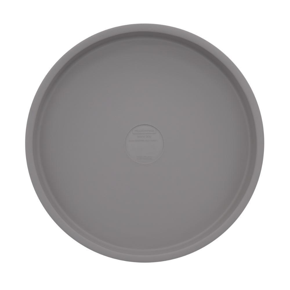 Prato Para Vaso Tramontina Em Polietileno Concreto G - 1