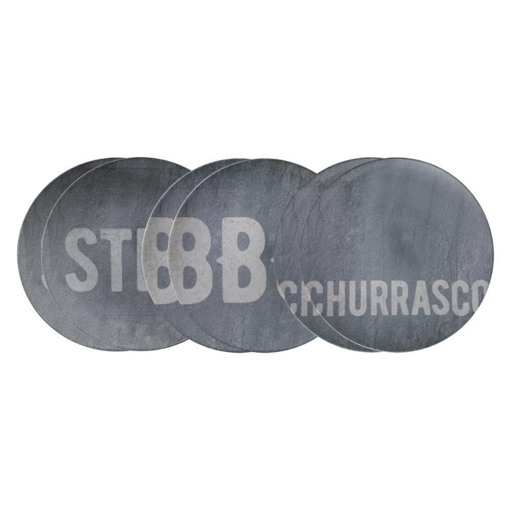 Kit Prato Raso Tramontina Churrasco Stone Em Porcelana 28 Cm 06 Peças - 1