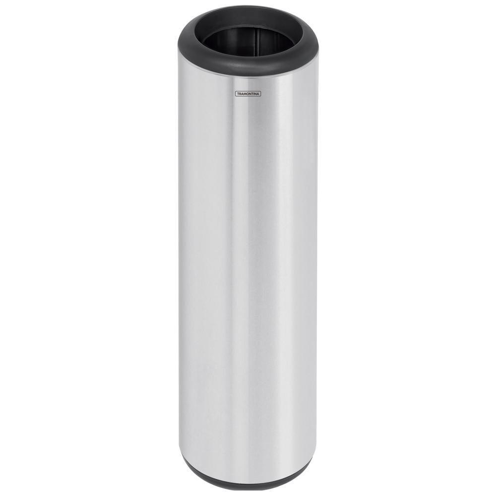 Lixeira Inox Tramontina Cápsula Com Acabamento Scotch Brite E Aro E Base Em Polipropileno 20 L - 1