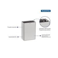 Lixeira Tramontina Wall 30 L Em Aço Inox - 2