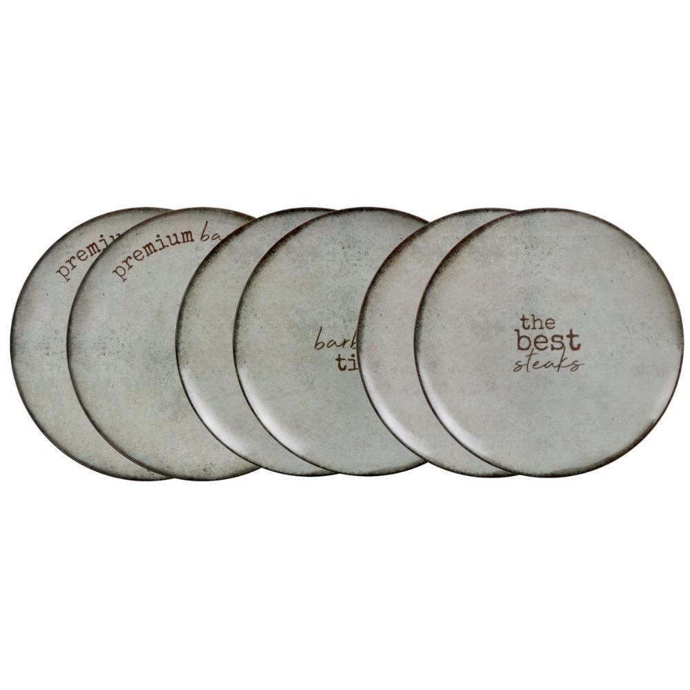 Kit Prato Raso Tramontina Churrasco Rustic Em Porcelana 28 Cm 06 Peças - 1