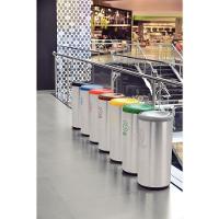 Lixeira Inox Tramontina Cápsula Selecta Plus Basculante Com Acabamento Scotch Brite E Tampa Basculante Marrom Em Polipro - 6