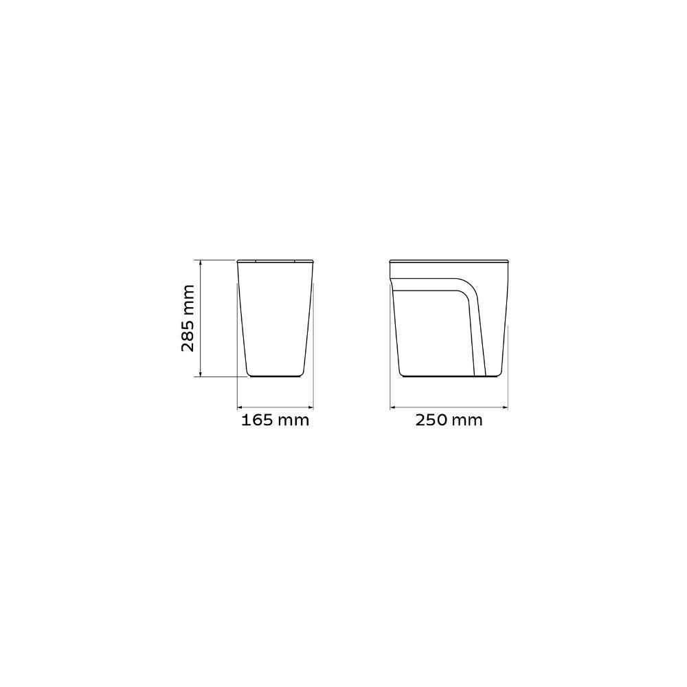 Lixeira Tramontina Compact Em Polipropileno Branco Com Tampa Basculante 8,5 L - 8