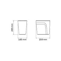 Lixeira Tramontina Compact Em Polipropileno Branco Com Tampa Basculante 8,5 L - 7