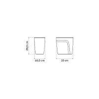 Lixeira Tramontina Compact Em Polipropileno Branco Com Tampa Basculante 8,5 L - 9