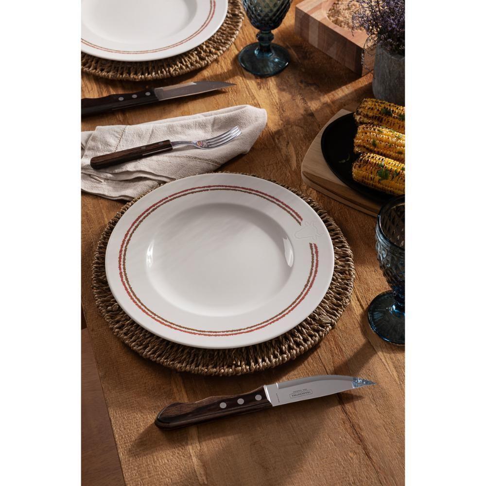 Prato Raso Tramontina Churrasco Classic Em Porcelana Decorada 28 Cm - 5