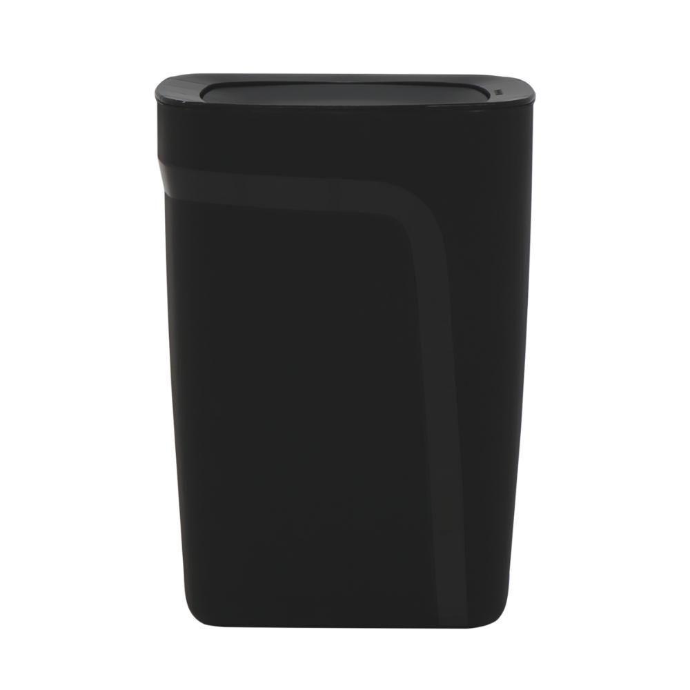 Lixeira Tramontina Compact Em Polipropileno Preto Com Tampa Basculante 10,5 L - 7