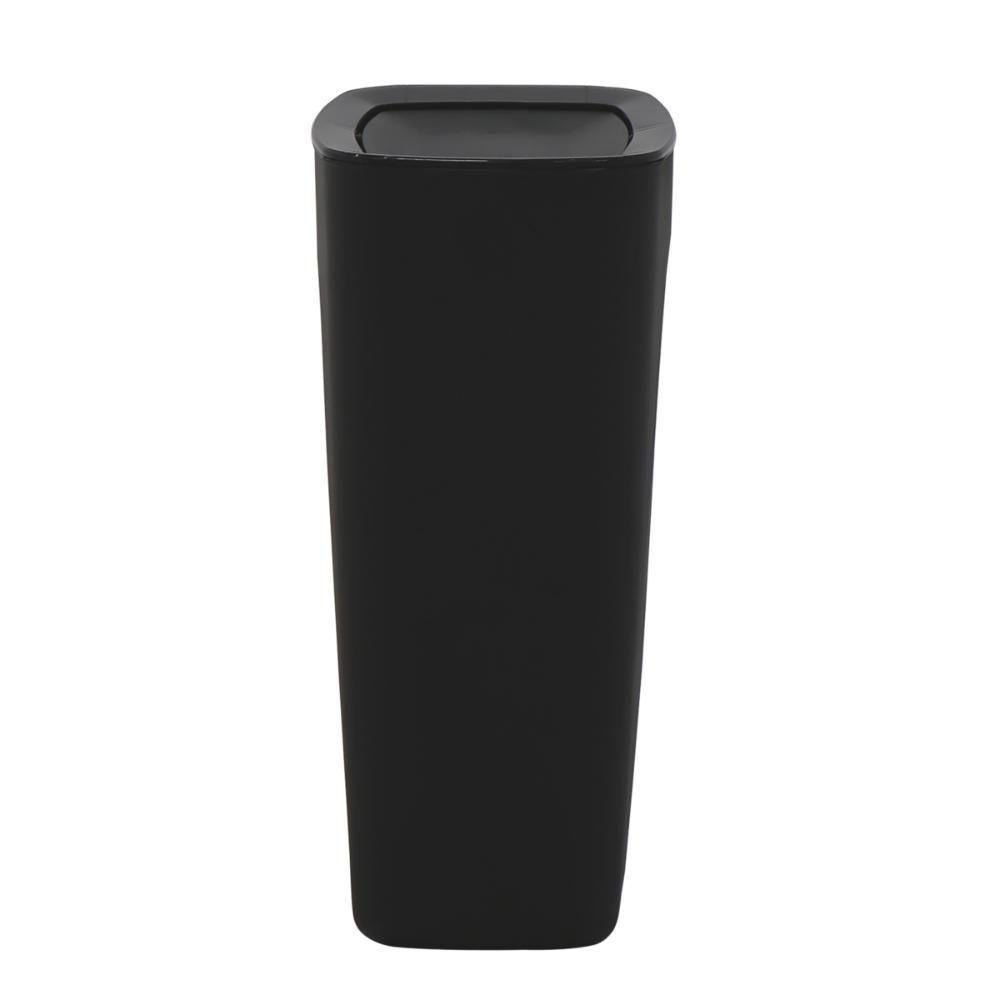 Lixeira Tramontina Compact Em Polipropileno Preto Com Tampa Basculante 10,5 L - 9