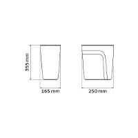 Lixeira Tramontina Compact Em Polipropileno Preto Com Tampa Basculante 10,5 L - 5