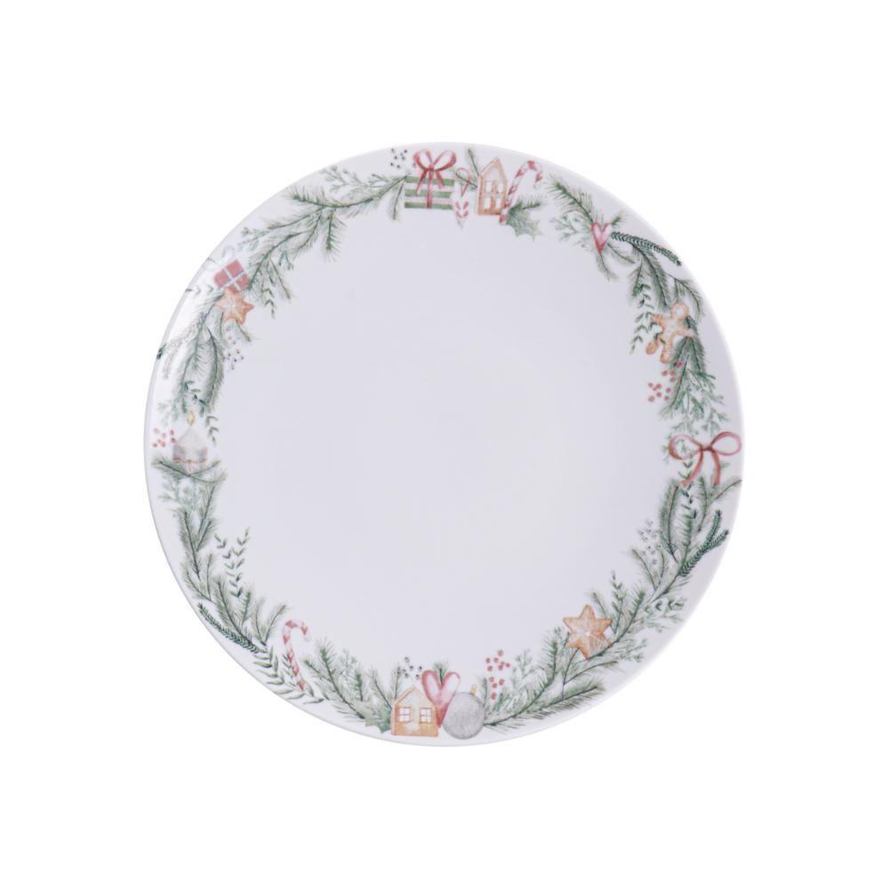 Prato Raso Tramontina Noite Feliz Em Porcelana Decorada 21 Cm - 3