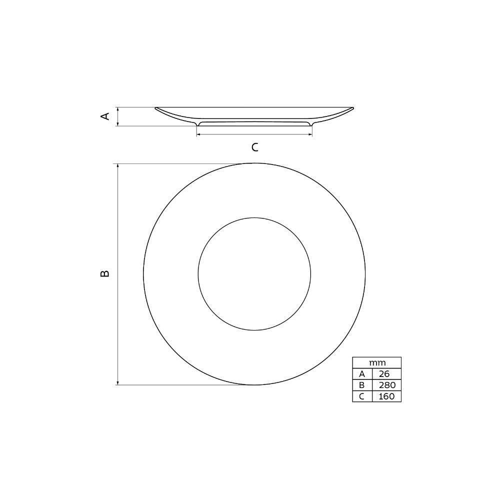 Prato Raso Tramontina Noite Feliz Em Porcelana Decorada 28 Cm - 10