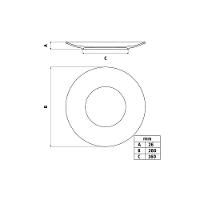 Prato Raso Tramontina Noite Feliz Em Porcelana Decorada 28 Cm - 8