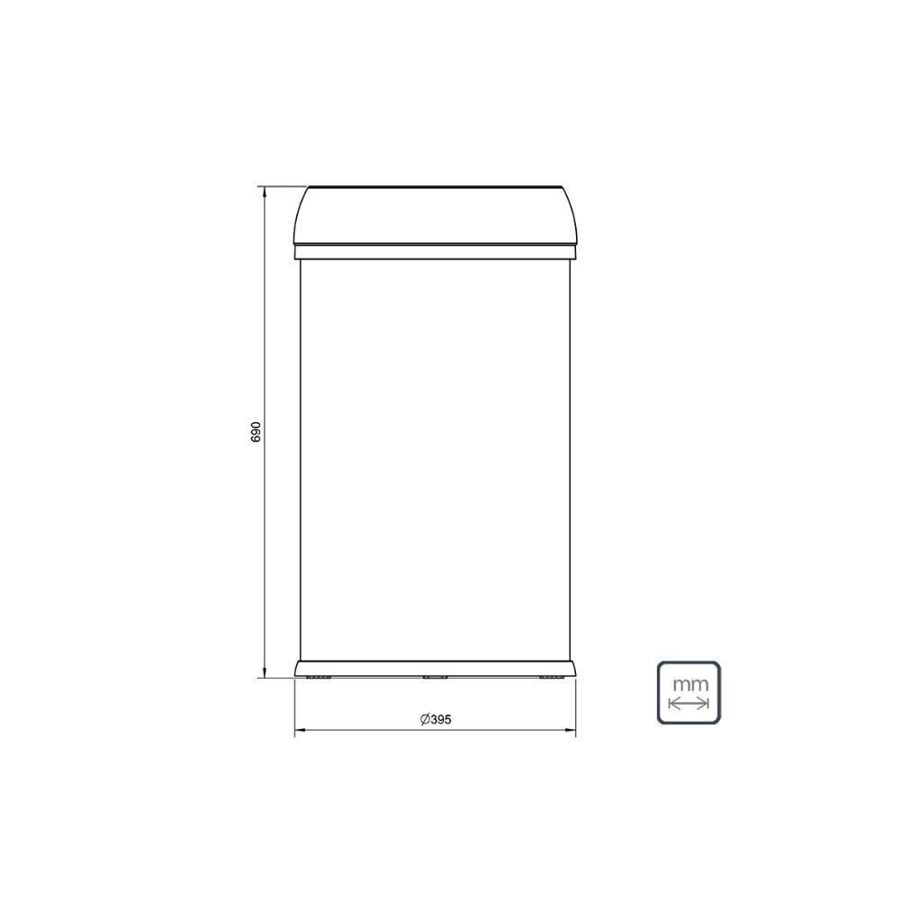 Lixeira Tramontina Institucional Inox 65 L Tampa Basculante - 5