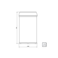 Lixeira Tramontina Institucional Inox 65 L Tampa Basculante - 5