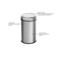 Lixeira Tramontina Institucional Inox 65 L Tampa Basculante - 9