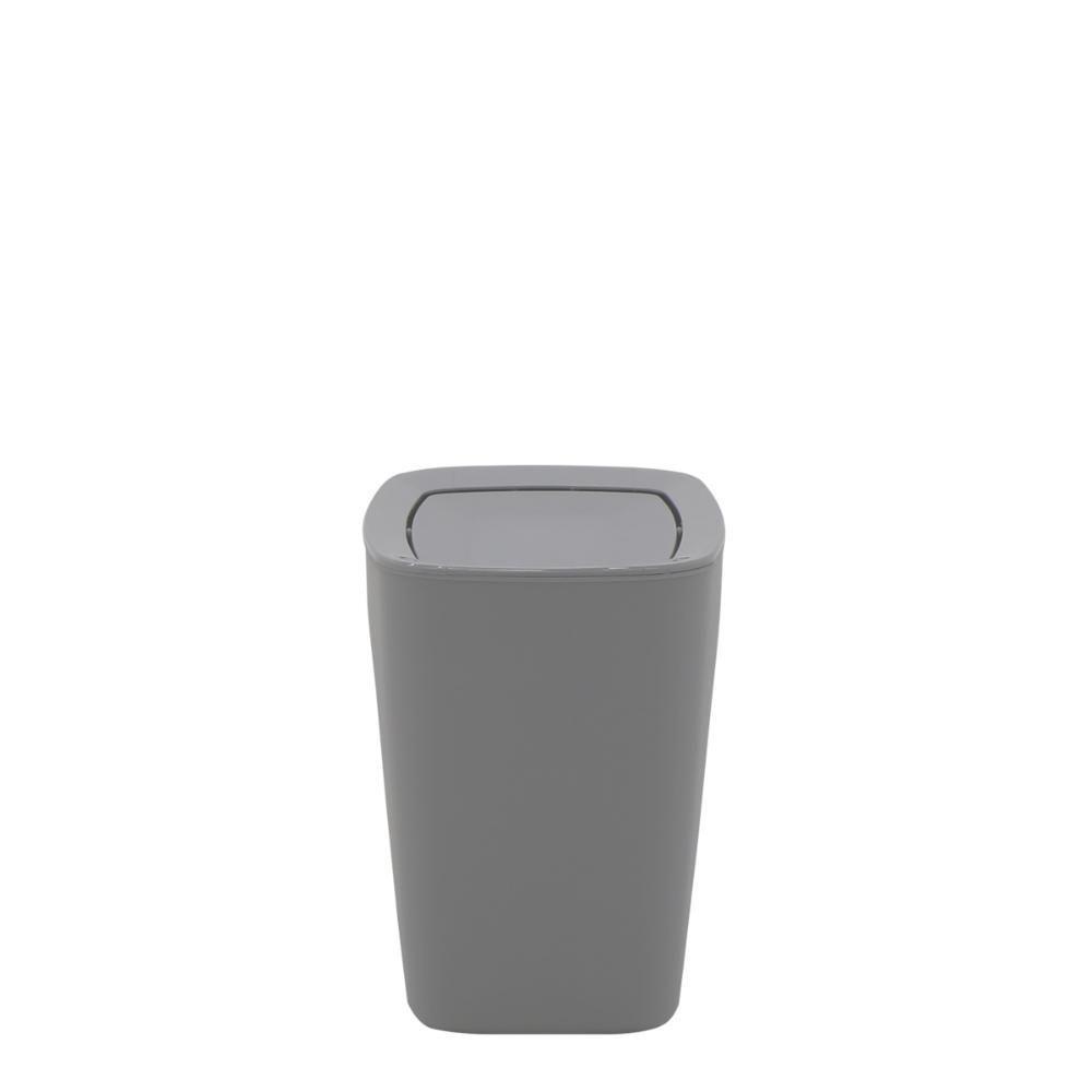 Lixeira Tramontina Compact Em Polipropileno Cinza Com Tampa Basculante 6,5 L - 5