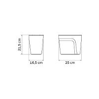 Lixeira Tramontina Compact Em Polipropileno Cinza Com Tampa Basculante 6,5 L - 6