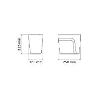 Lixeira Tramontina Compact Em Polipropileno Cinza Com Tampa Basculante 6,5 L - 7