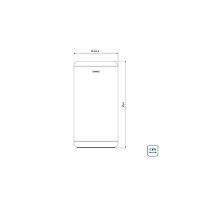 Lixeira Inox Tramontina Portofino Lyf Com Acabamento Acetinado E Aro Em Polipropileno Sem Tampa 7 L
