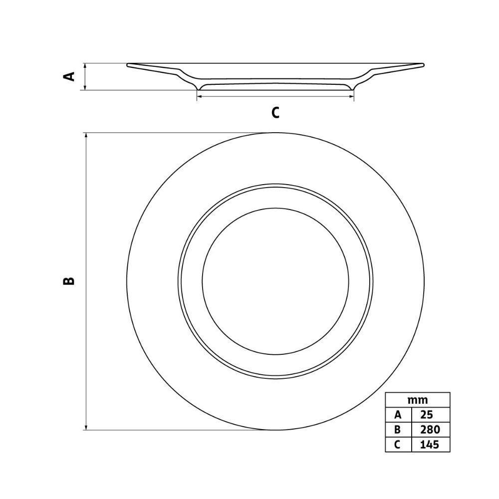 Kit 10 Pratos Raso Mesa Canyon Porcelana Decorada 25 Cm - Tramontina - 7