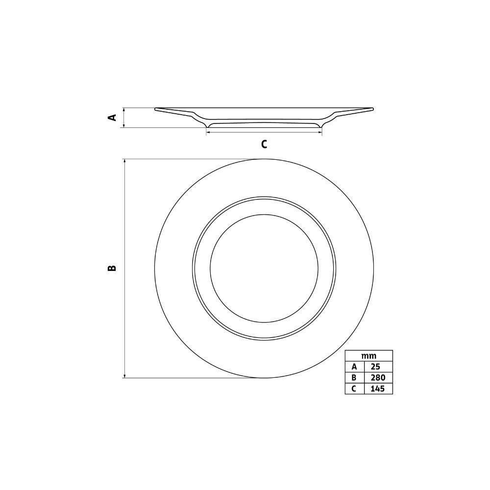 Kit 10 Pratos Raso Mesa Canyon Porcelana Decorada 25 Cm - Tramontina - 8