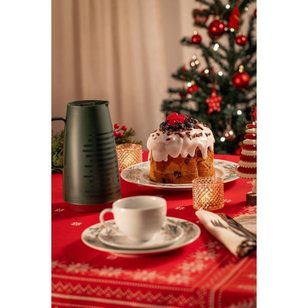 Prato Panetone Tramontina Noite Feliz Em Porcelana Decorada 28 Cm - 7