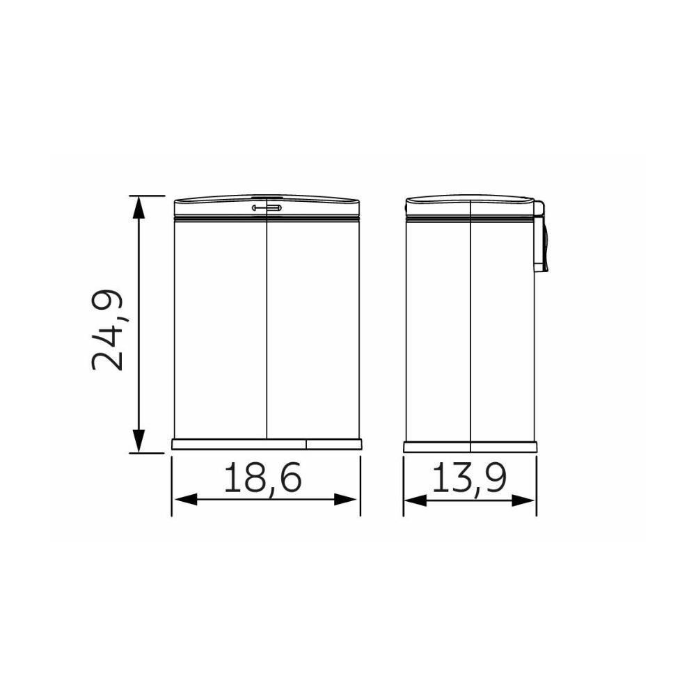 Lixeira Tramontina Tipo D Em Aço Inox Com Acabamento Scotch Brite 3 L - 4