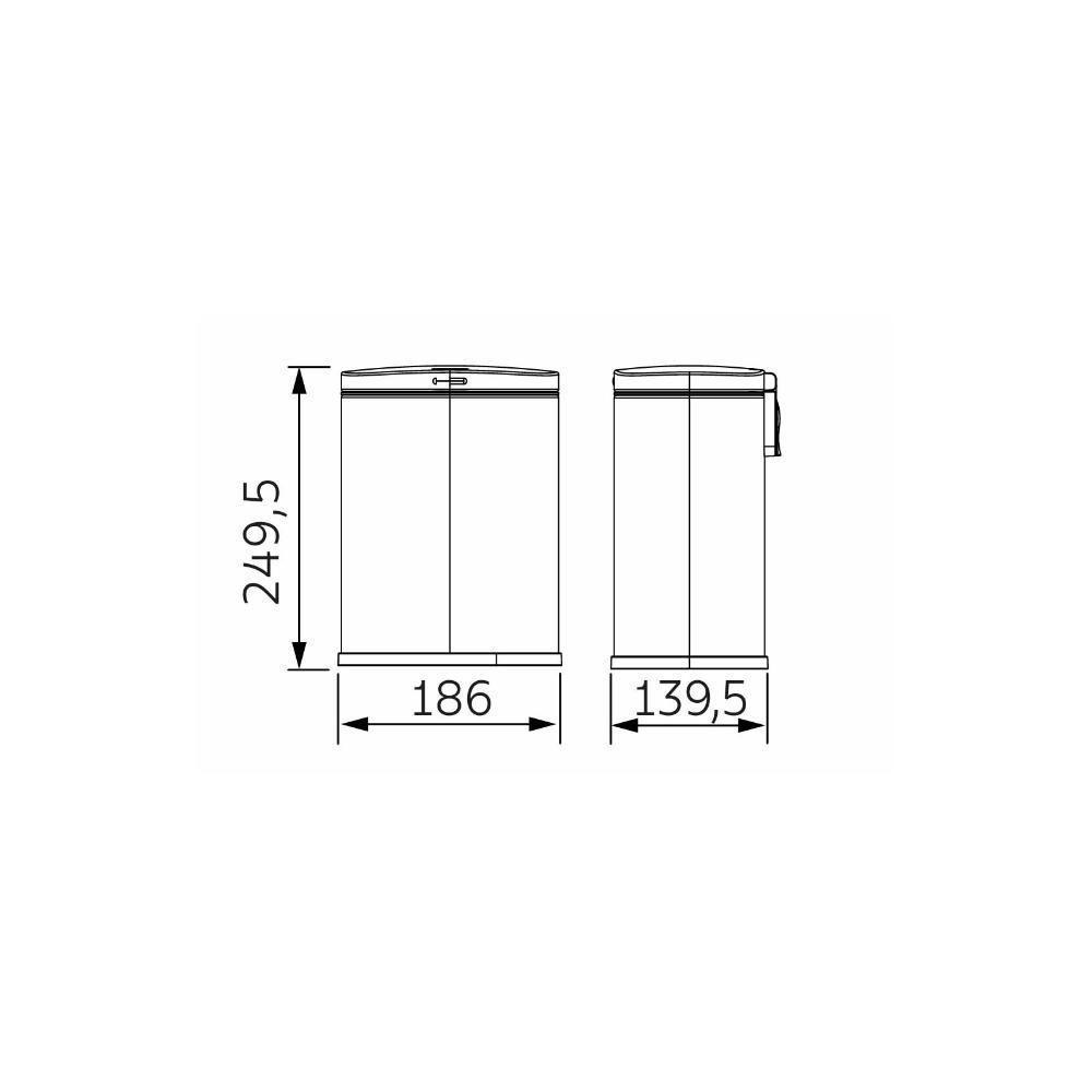 Lixeira Tramontina Tipo D Em Aço Inox Com Acabamento Scotch Brite 3 L - 7