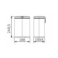 Lixeira Tramontina Tipo D Em Aço Inox Com Acabamento Scotch Brite 3 L - 6