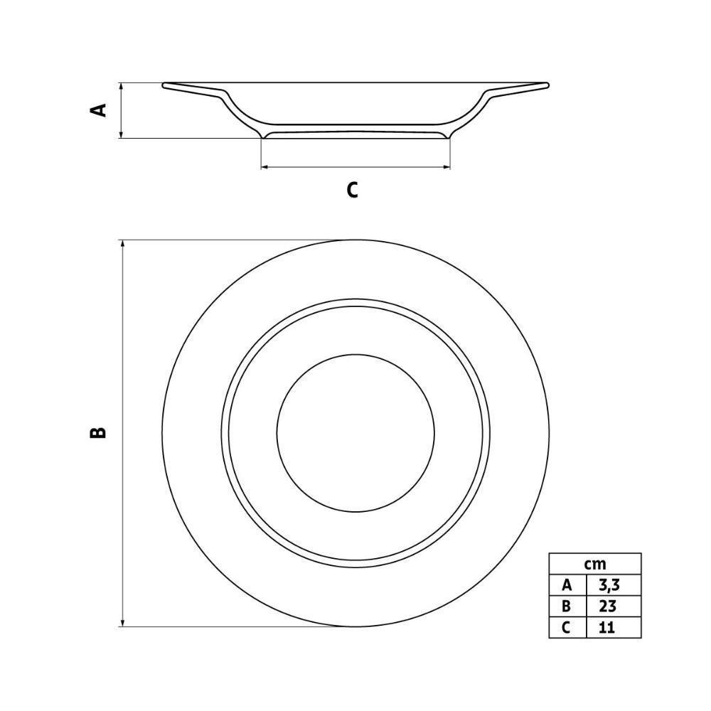 Prato Fundo Tramontina Lilla Em Porcelana Decorada 23 Cm - 5