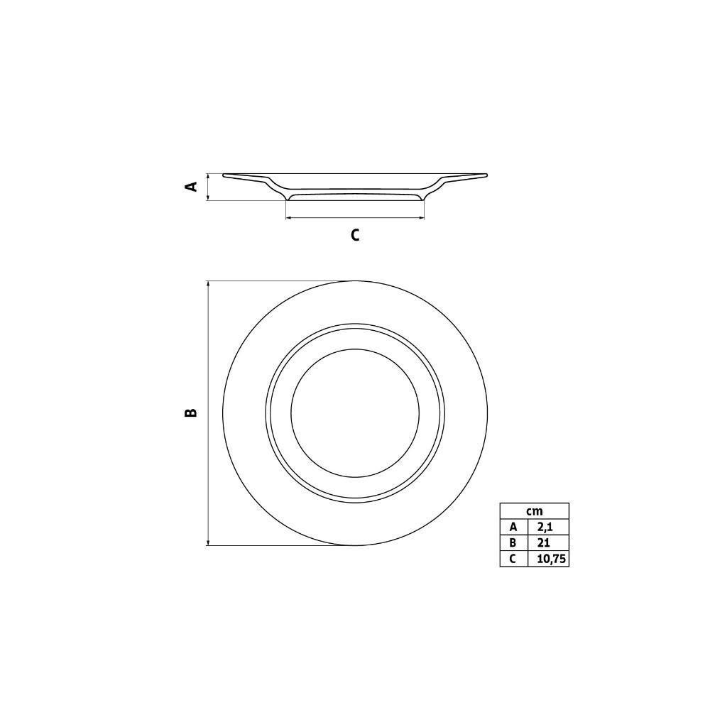 Kit 8 Pratos Sobremesa Canyon Porcelana 19 Cm - Tramontina - 7