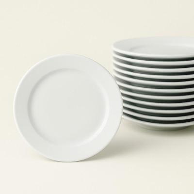 Kit 24 Pratos Sobremesa Tramontina Paola Porcelana 21 Cm