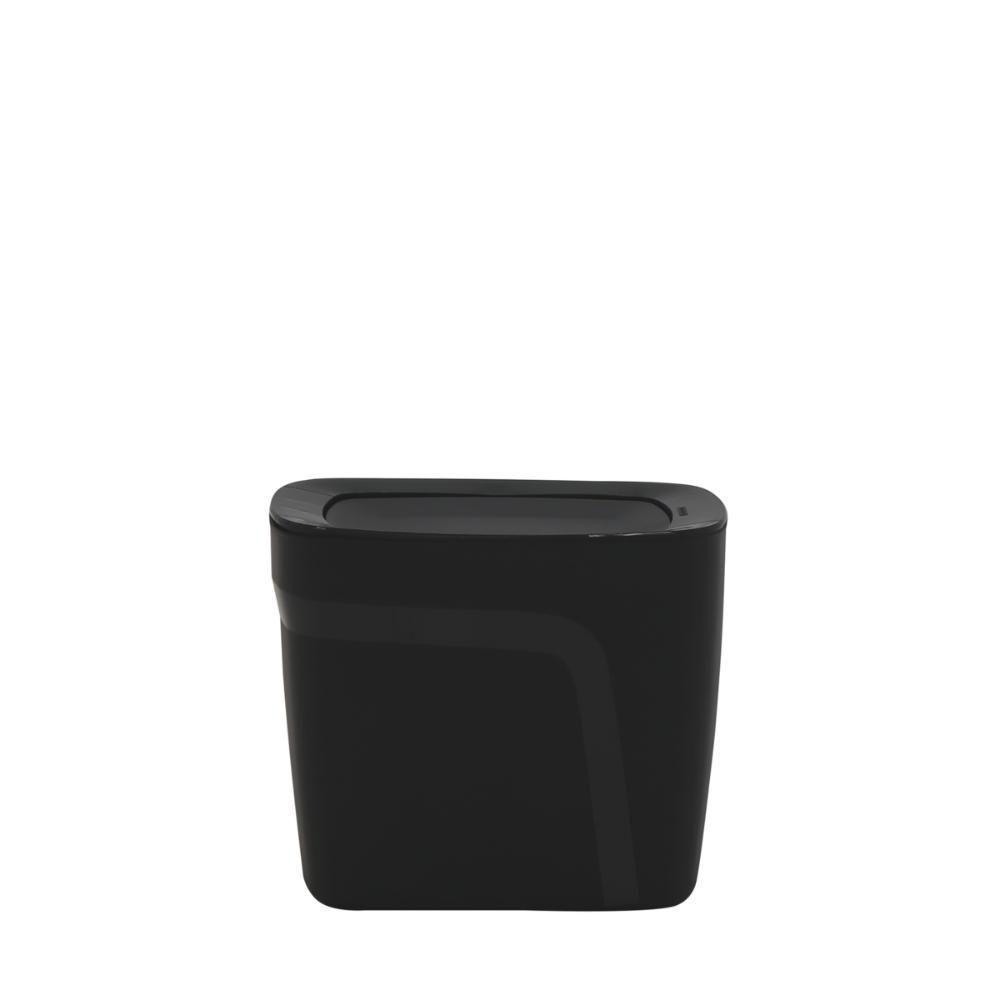 Lixeira Tramontina Compact Em Polipropileno Preto Com Tampa Basculante 6,5 L - 4