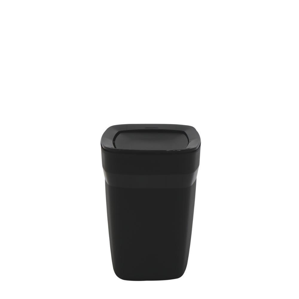 Lixeira Tramontina Compact Em Polipropileno Preto Com Tampa Basculante 6,5 L - 8