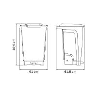 Lixeira Tramontina T-force Coleta Seletiva Papel Em Polipropileno Azul 100 L - 2