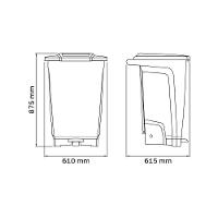 Lixeira Tramontina T-force Coleta Seletiva Papel Em Polipropileno Azul 100 L - 6