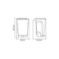 Lixeira Tramontina T-force Coleta Seletiva Papel Em Polipropileno Azul 100 L - 7