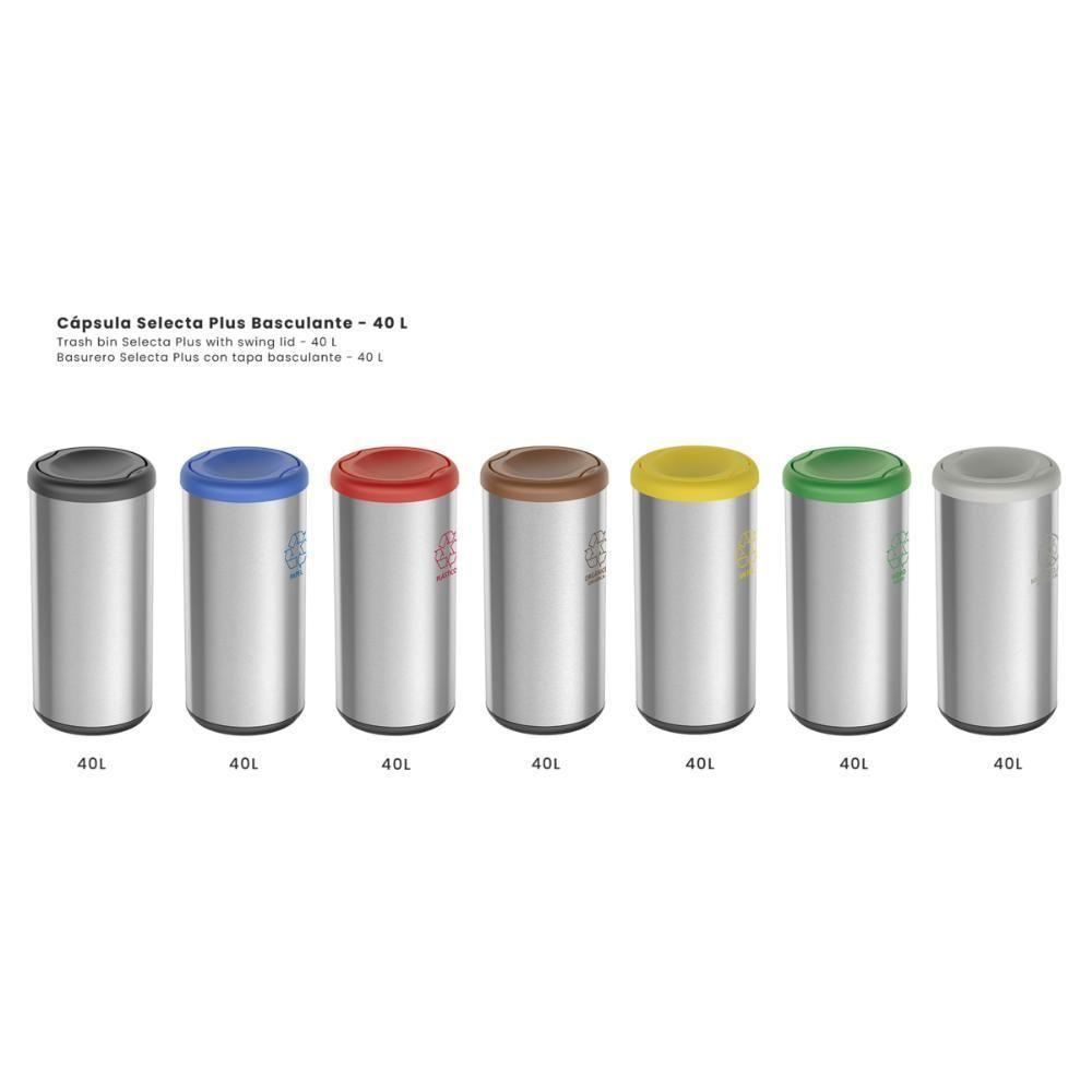 Lixeira Inox Tramontina Capsula Selecta Plus Basculante - 2