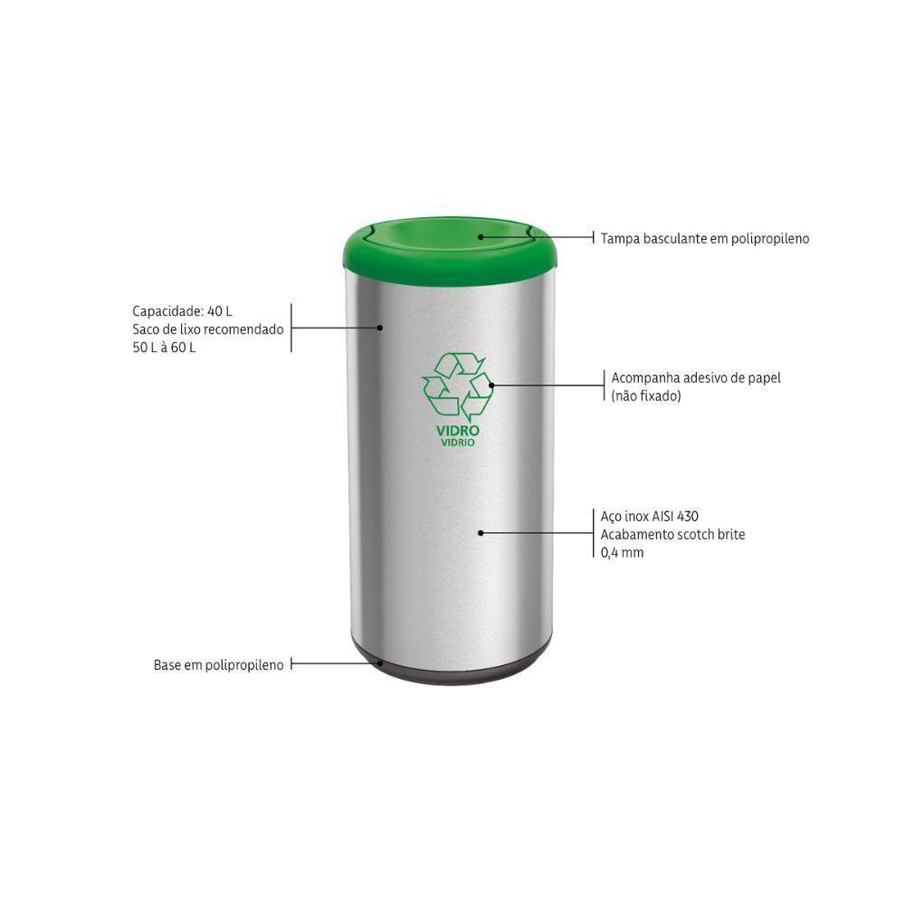 Lixeira Inox Tramontina Capsula Selecta Plus Basculante - 9