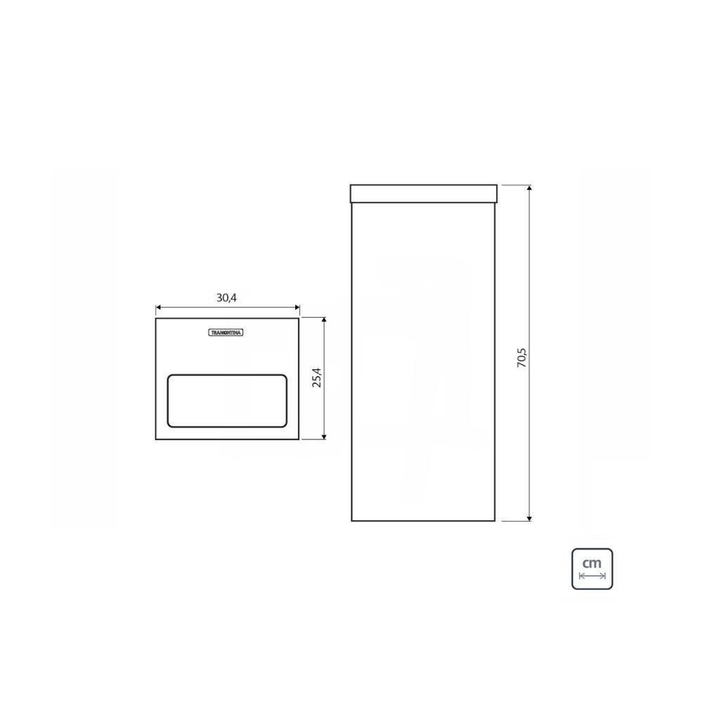 Lixeira Inox Tramontina Square Com Acabamento Polido 50 L - 6