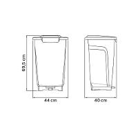 Lixeira Tramontina T-force Coleta Seletiva Orgânico Em Polipropileno Marrom 50 L - 2