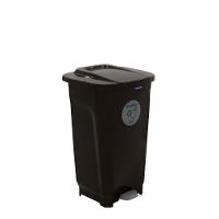 Lixeira Tramontina T-force Coleta Seletiva Orgânico Em Polipropileno Marrom 50 L