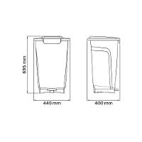 Lixeira Tramontina T-force Coleta Seletiva Orgânico Em Polipropileno Marrom 50 L - 9