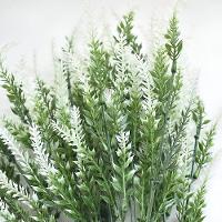 10 Ramos Planta Lavanda Branca Artificial Com 35 Folhas 40cm - 3