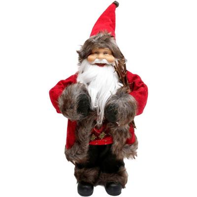 Decoração Boneco Papai Noel Casaco Tradicional Natalino 30cm