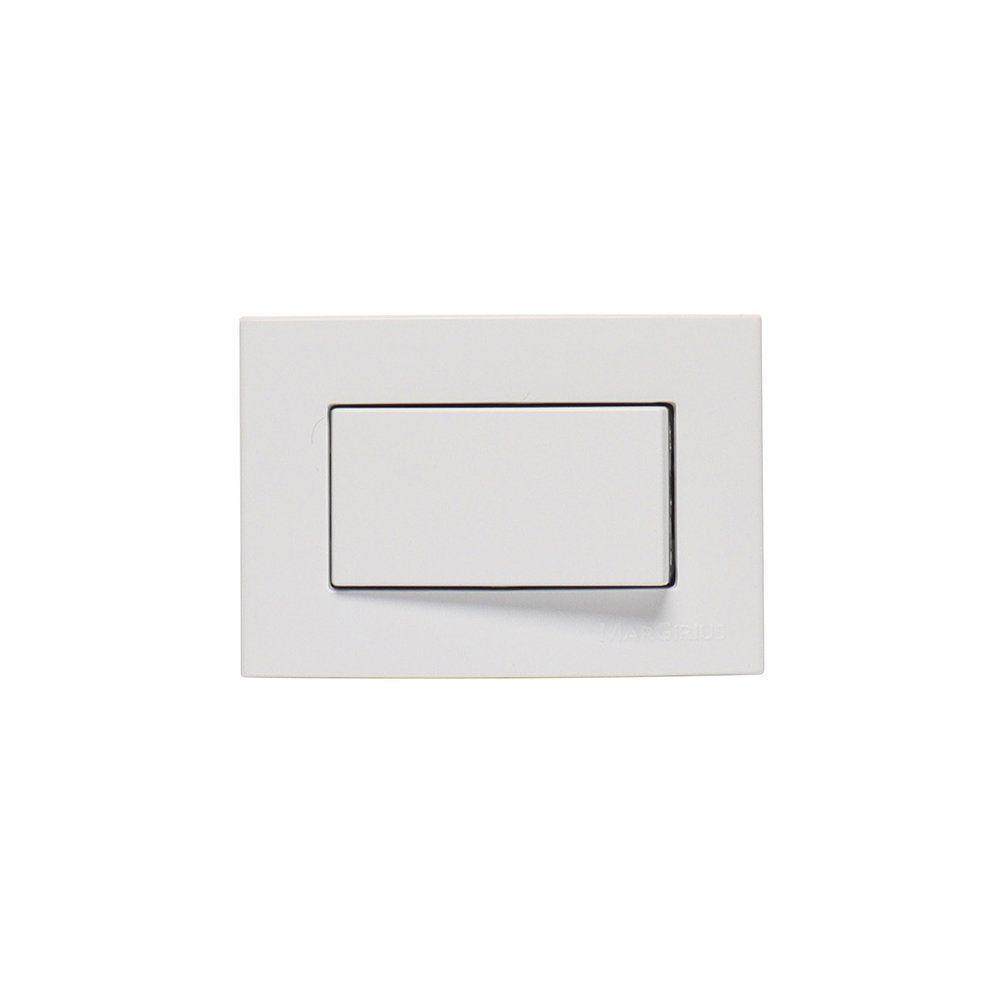 Placa Para Móveis 65x45 Com Interruptor Intermediário Margirius Sleek 10a Branca - 1
