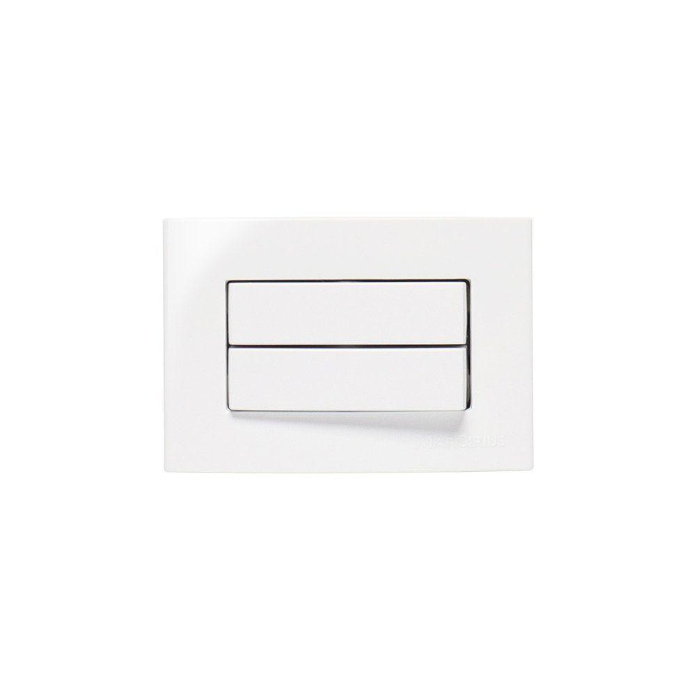 Placa Para Móveis 65x45 Com Interruptor Duplo Simples Margirius Sleek 10a Branca - 1