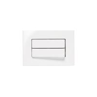 Placa Para Móveis 65x45 Com Interruptor Duplo Simples Margirius Sleek 10a Branca - 1