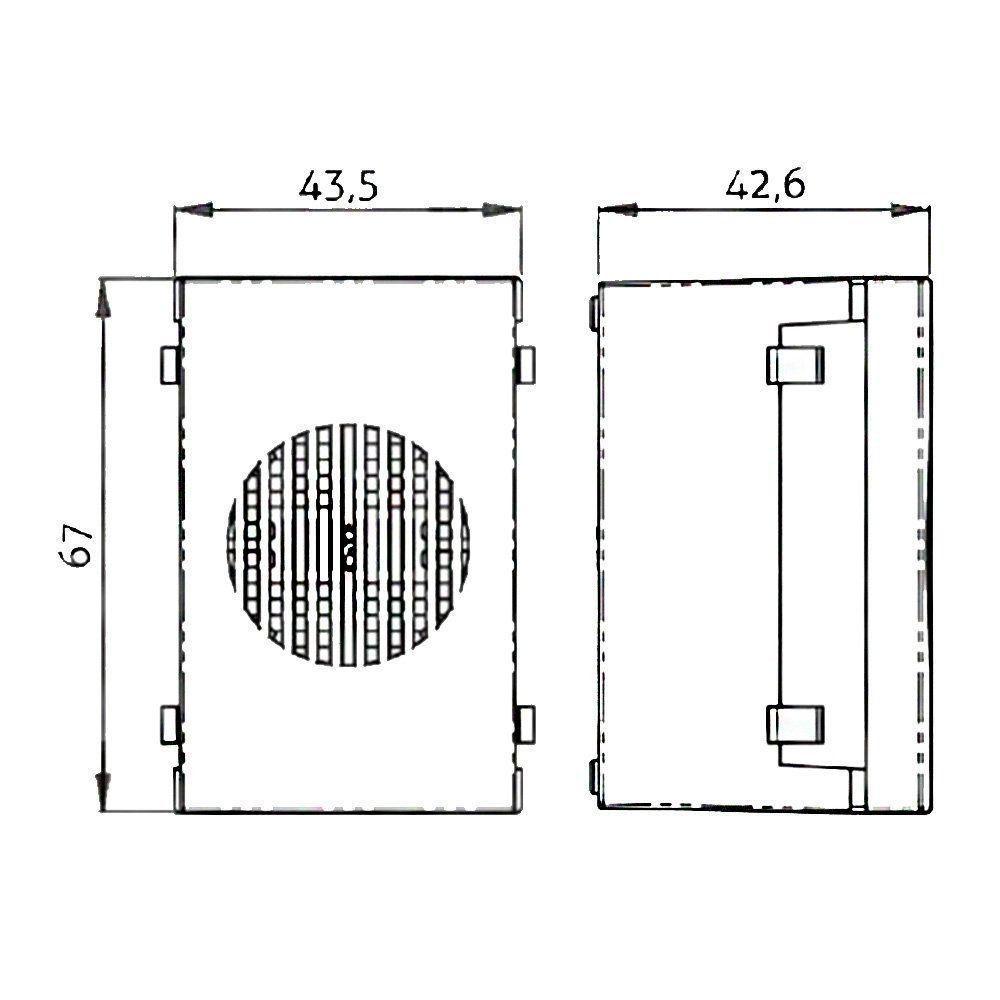 Módulo Campainha Eletrônica Margirius Sleek 2 Tons Bivolt Branco - 3