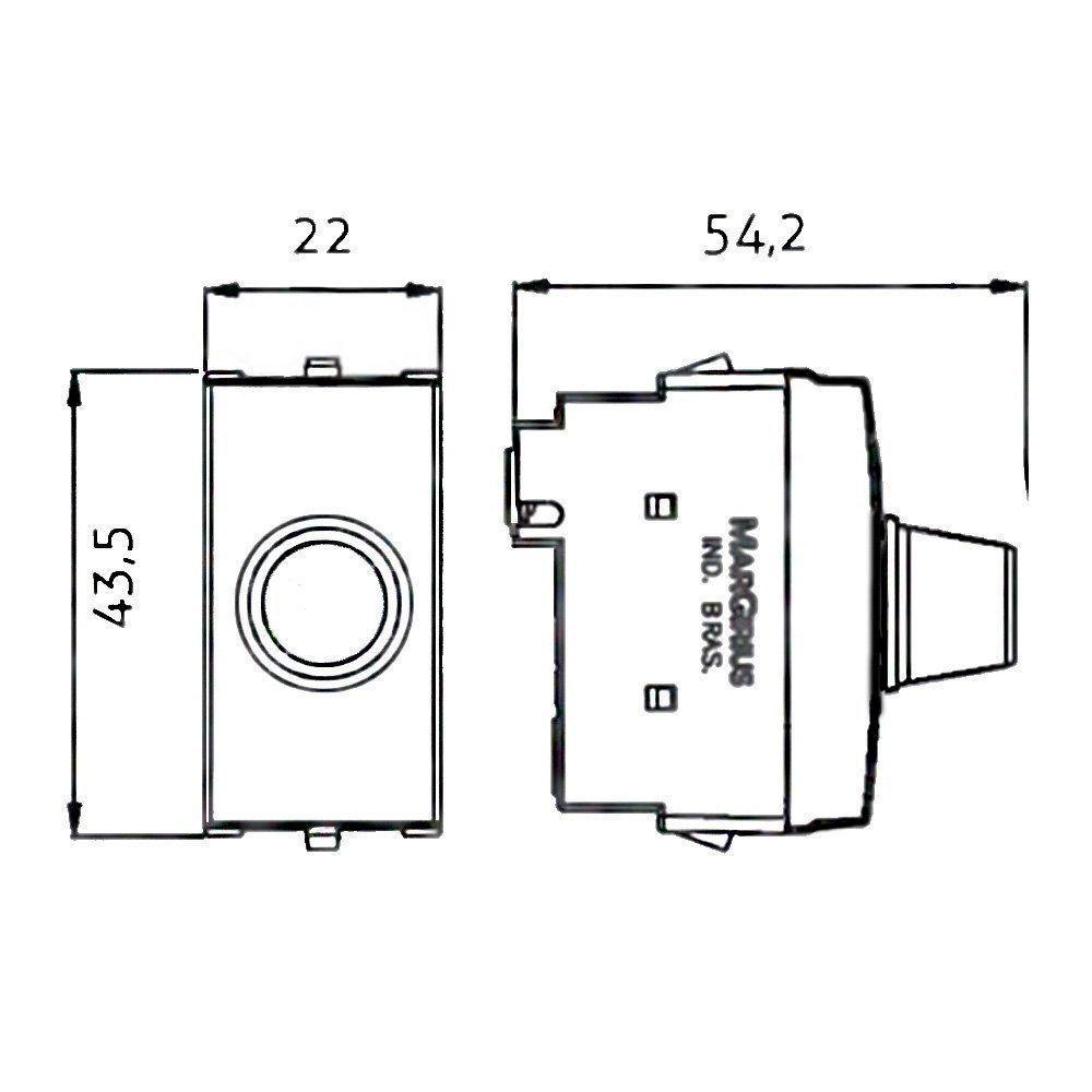 Módulo Variador De Luminosidade E Velocidade Margirius Sleek Preto Ebony Bivolt - 2